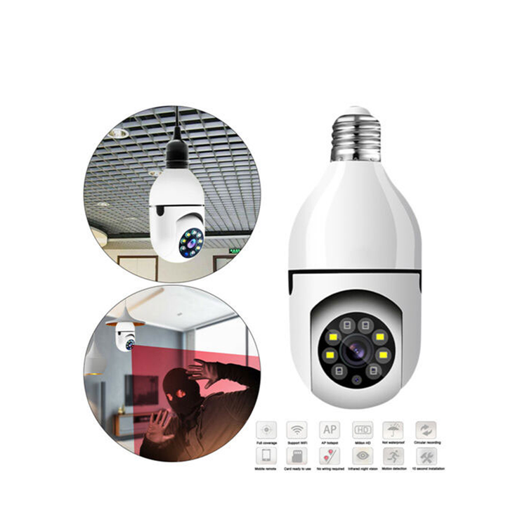 دوربین لامپی چرخش 360 درجه قابل کنترل با نرم افزار v380 اصل ا Smart camera V380 2 mp
