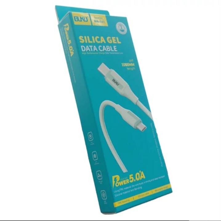 کابل شارژ تایپ C به لایتنینگ سیلیکونی بوکو ۲۷ وات مدل MA-001 (اصلی)