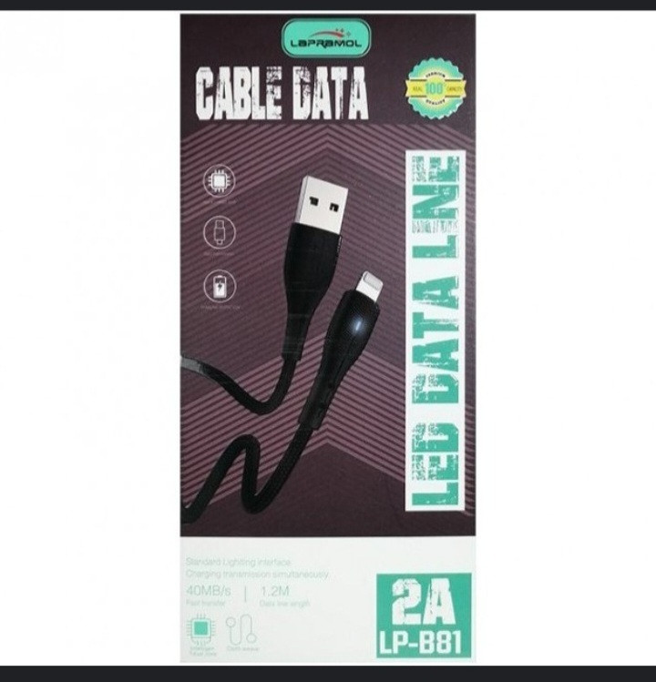 🏷️ کابل شارژ و انتقال داده لایتنینگ لپرامول مدل LP-B81 (اصلی)