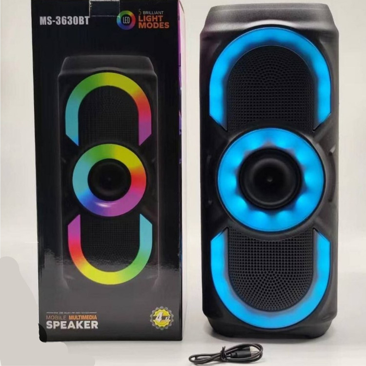🔊 مدل: اسپیکر قابل حمل MS – مدل MS‑2630 BT – بلوتوث / LED / USB / رادیو FM