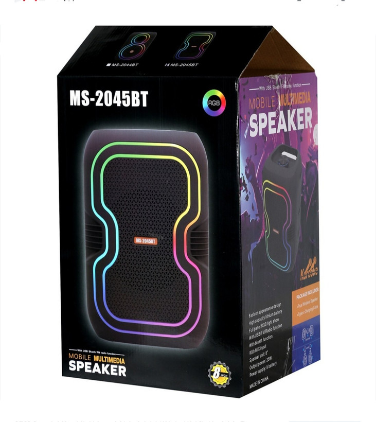 اسپیکر بلوتوثی قابلحمل اماس مدل MS-2045BT (اصلی)