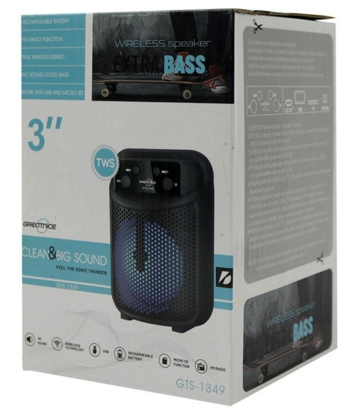 اسپیکر بلوتوثی قابلحمل GREATNICE مدل GTS-1349 (اصلی)
