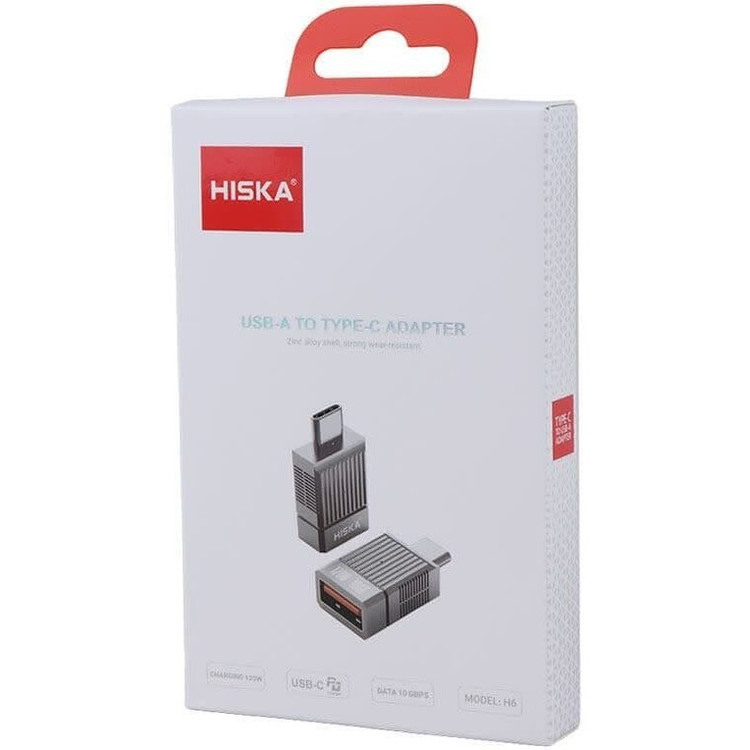 ⚡ مبدل USB به Type-C هیسکا(اصلی) HISKA مدل H6(اصلی)