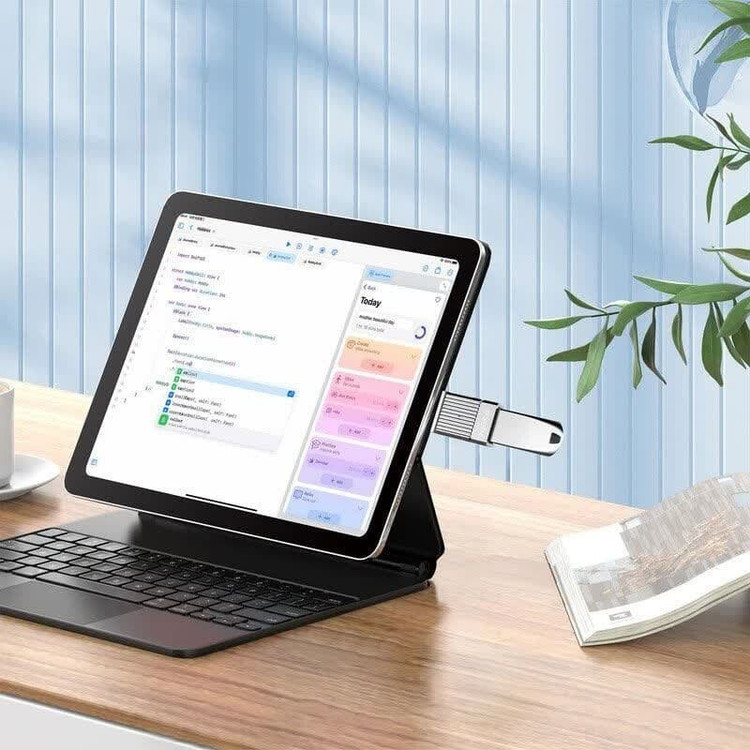 ⚡ مبدل USB به Type-C هیسکا(اصلی) HISKA مدل H6(اصلی)