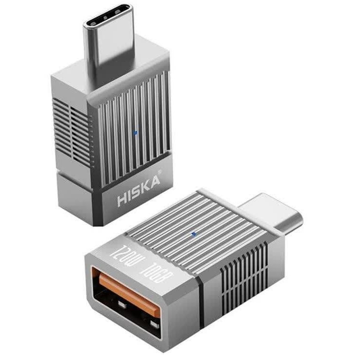 ⚡ مبدل USB به Type-C هیسکا(اصلی) HISKA مدل H6(اصلی)