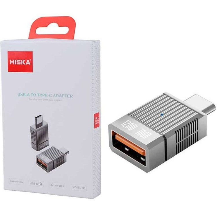 ⚡ مبدل USB به Type-C هیسکا(اصلی) HISKA مدل H6(اصلی)