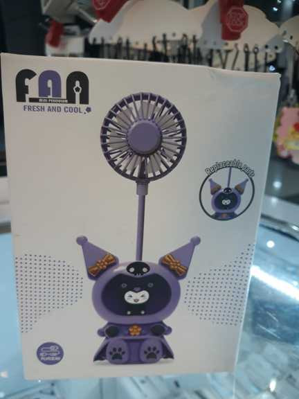 فن رومیزی شارژی فانتزی برند FAN مدل چراغدار رومیزی با مدادتراش (اصلی)