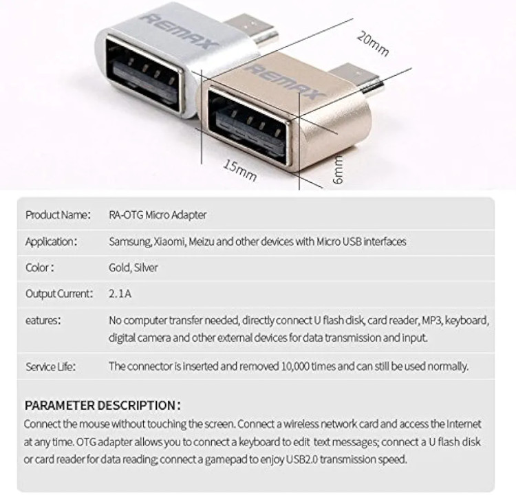 مبدل OTG ریمکس micro USB