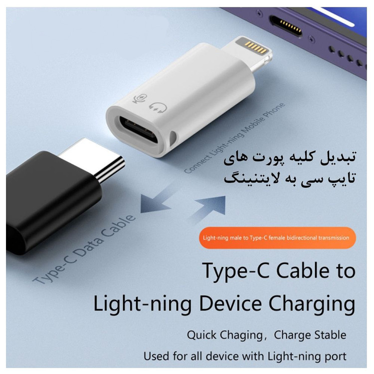مبدل لایتنینگ به تایپ سی OTG (اصلی)