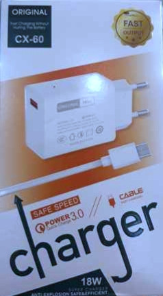 شارژر دیواری ۱۸ وات CX مدل CX-60 (اصلی)