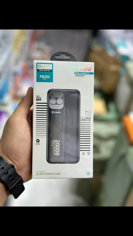 پاوربانک ۲۰۰۰۰ میلیآمپر X-HANZ مدل PB202 توان 22.5W (ظرفیت واقعی)