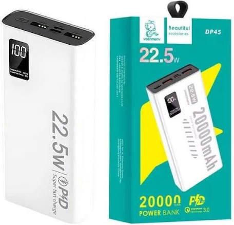 پاوربانک ویدنمنی DP45 ظرفیت 20000 میلیآمپر 22.5 وات (اصلی)