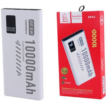 پاوربانک ویدنمنی DP43 ظرفیت 10000 میلیآمپر 22.5 وات (اصلی)