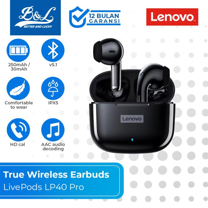 هدفون بیسیم لنوو Thinkplus LivePods LP40pro (اصلی)