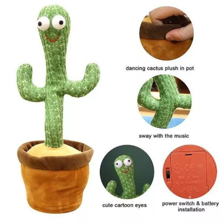عروسک کاکتوس موزیکال رقصان مدل Dancing Cactus (اصلی)