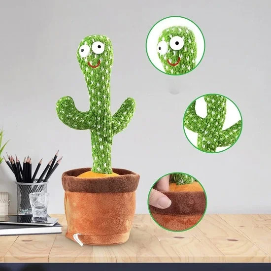 عروسک کاکتوس موزیکال رقصان مدل Dancing Cactus (اصلی)