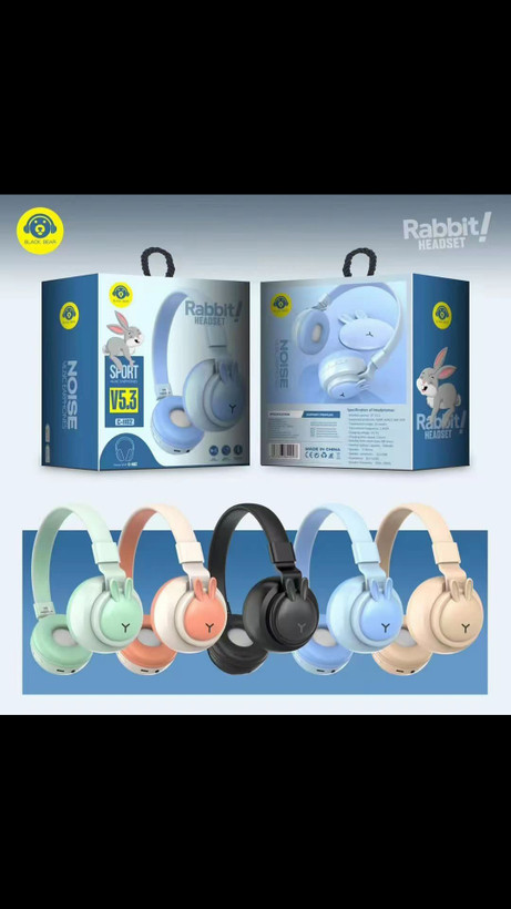 هدفون بلوتوثی کودکانه بلکبر مدل Rabbit V5.3 (اصلی)